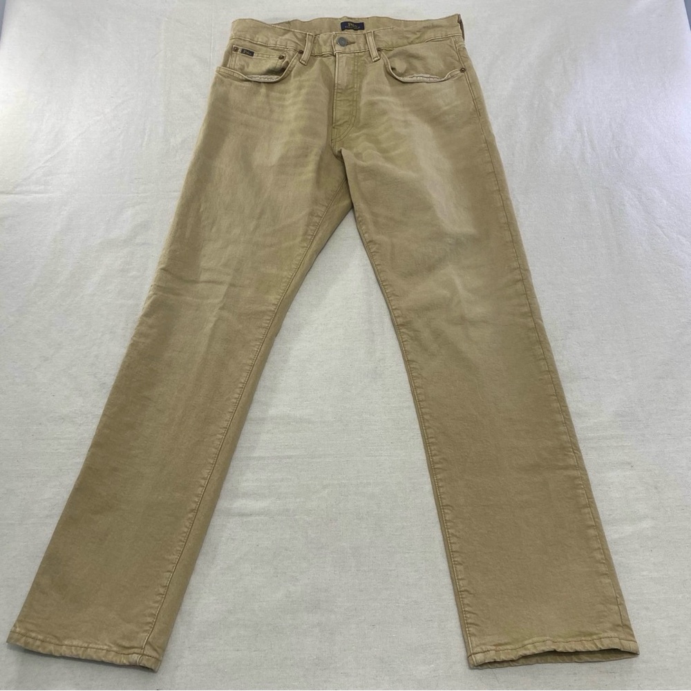 Polo Ralph Lauren Hampton Relaxed Straight Fit Khaki Tan Jean Pants - Size 32x32